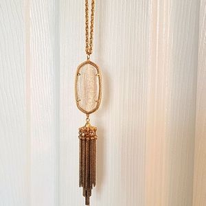 Kendra Scott gold and rose gold pendant necklace